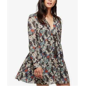 Free People Stealing Fire Mini Dress L